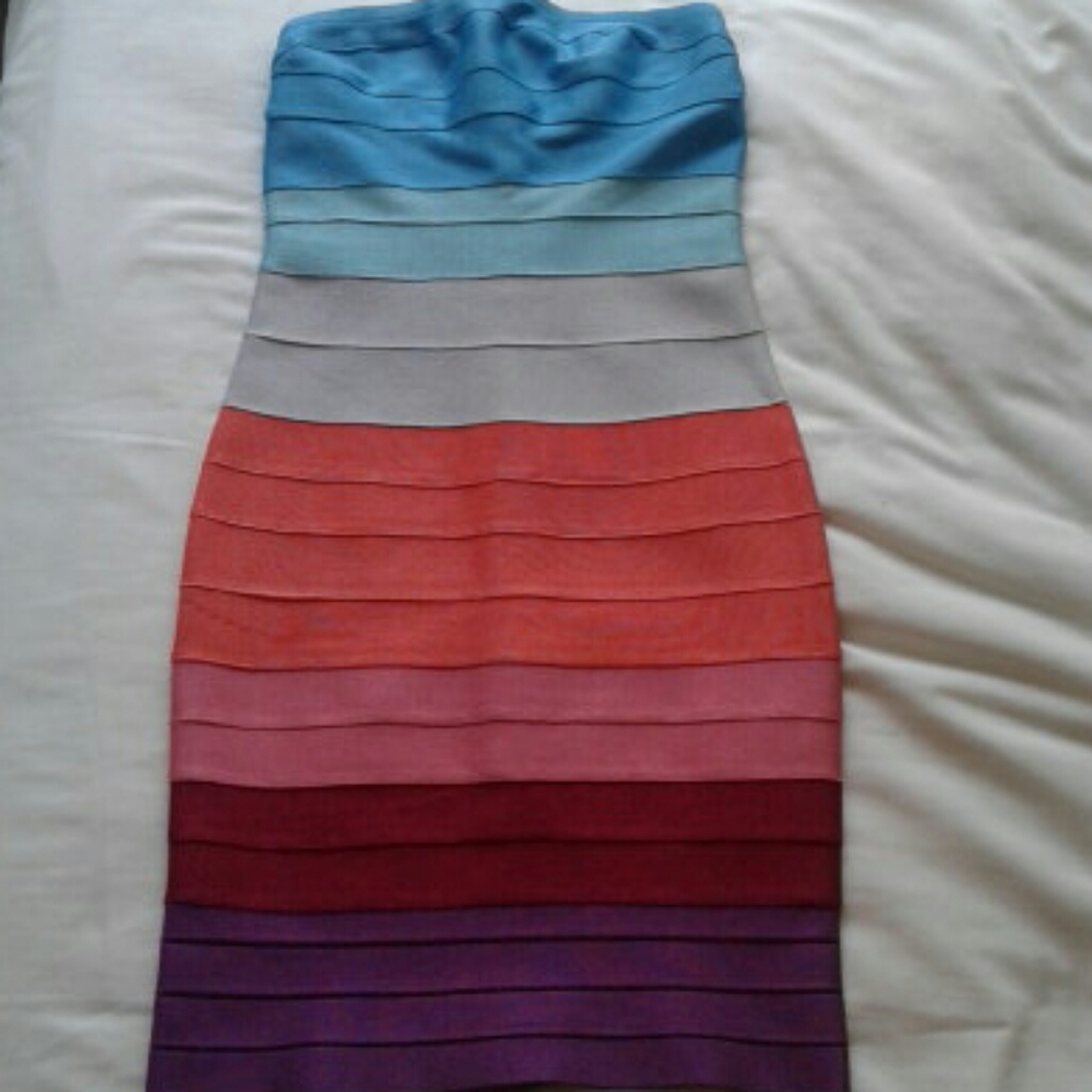 Colorful Bandage dress